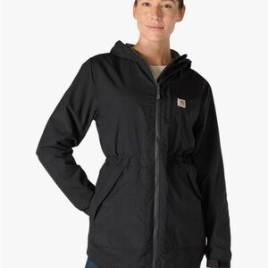NWT Carhartt Women's Rain Jacket in Black Rain Defender